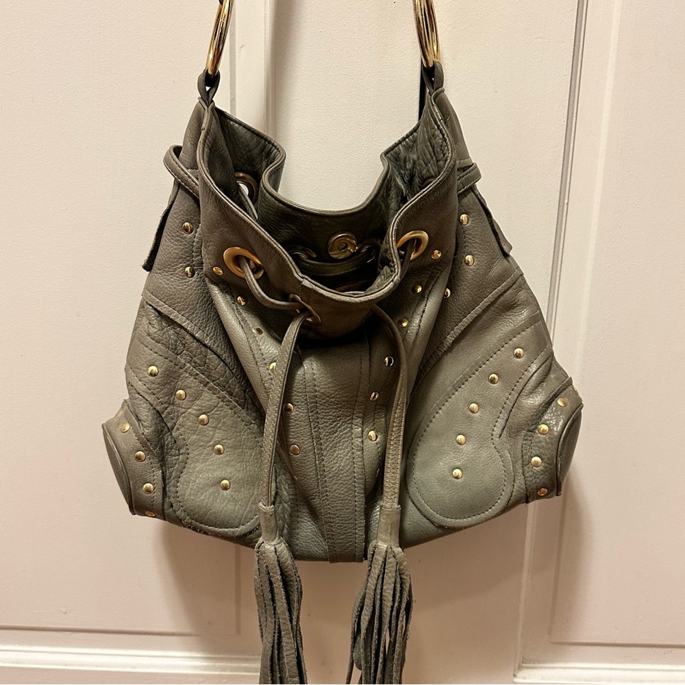 Grey Bulga Leather bag